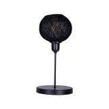 Llambë tavoline Gaia pakoworld E27 metal i zi D22x30cm
