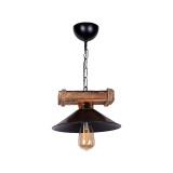 Llambë tavani Arique pakoworld E27 metal i zi D25x70cm