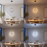 Ndriçues tavani Lavani pakoworld LED metal i zi 15x18x70cm
