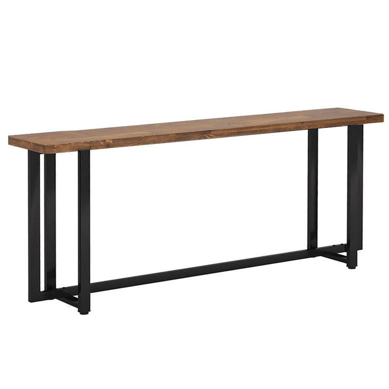 Konsolë Dice pakoworld dru pishe masiv arre-e zezë 150x30x90cm