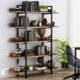 Bibliotekë Almond pakoworld arre-e zezë 119x27x185cm