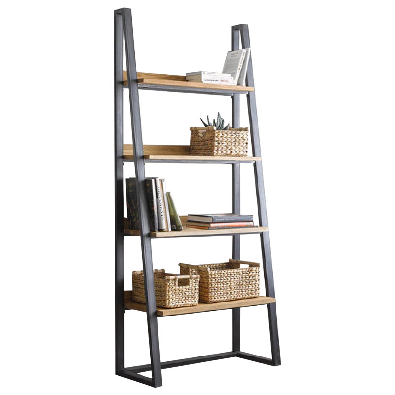Bibliotekë Ryder pakoworld arrë-e zezë 75x36x185cm