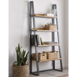 Bibliotekë Ryder pakoworld arrë-e zezë 75x36x185cm