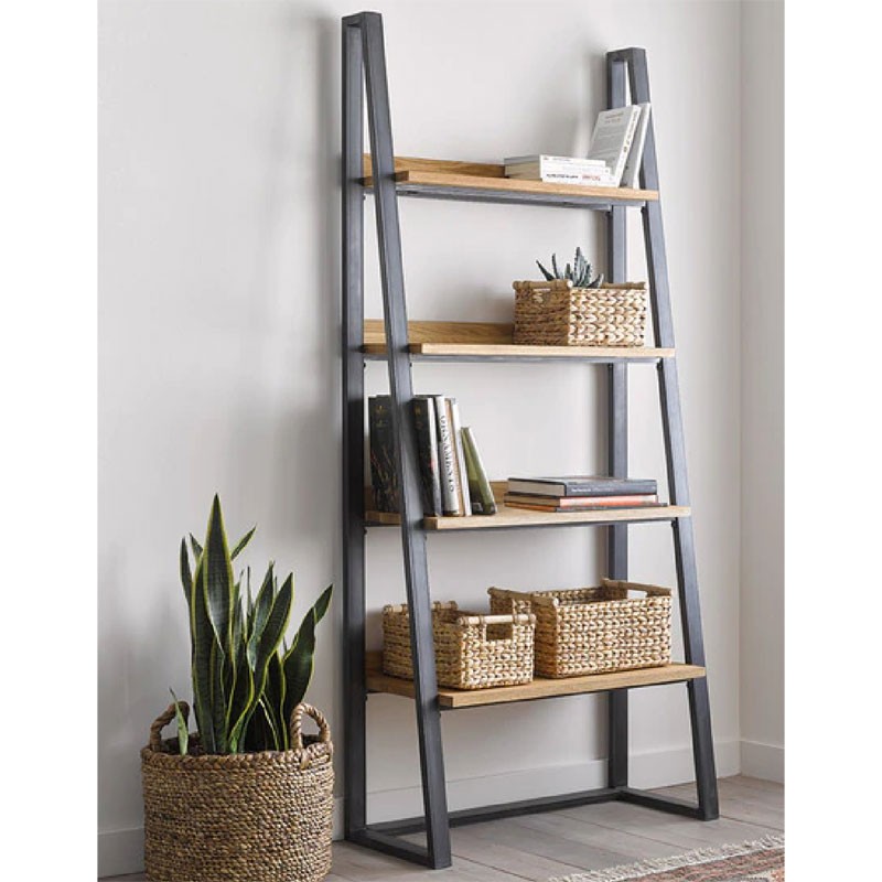 Bibliotekë Ryder pakoworld arrë-e zezë 75x36x185cm