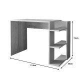 Tavolinë pune Toska pakoworld në nuancë lisi-rërë 114x56x76cm