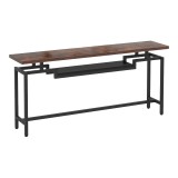 Konsolë Onole pakoworld në arrë - metal i zi 180x35x82cm
