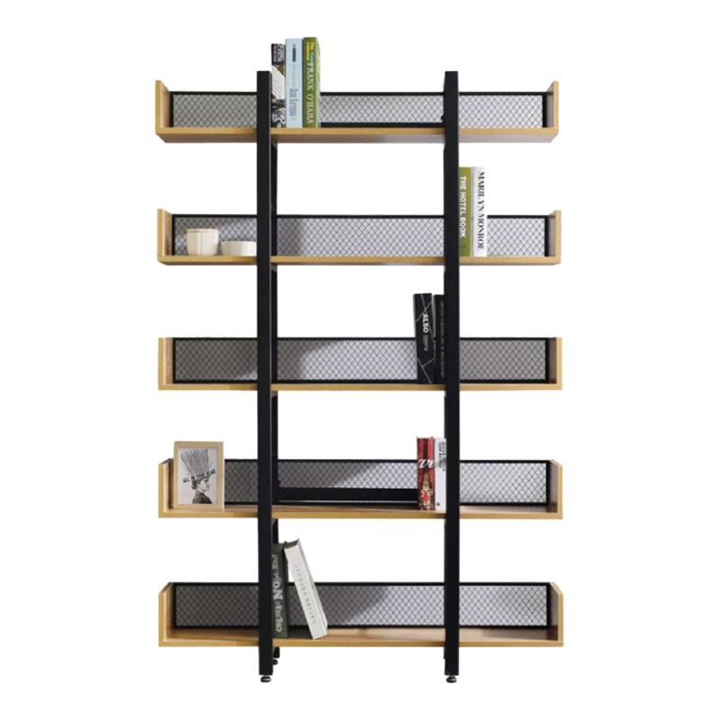 Librari Musha pakoworld metal i zi me nuancë lisi 120x27x185cm