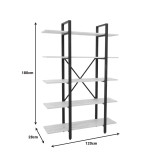 Bibliotekë Esthon pakoworld në përfundim mermeri të bardhë me metal të artë 120x32x180cm