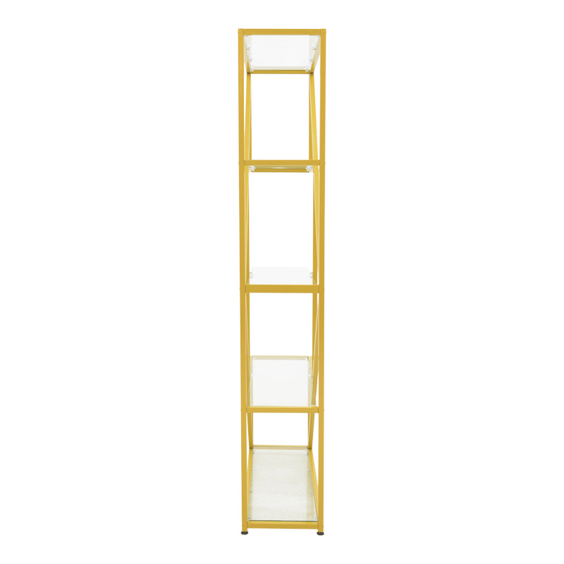 Raft Aylan pakoworld xham - metal në ton ari 100x30x177cm