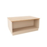 Tavolinë Monik pakoworld në nuancë lisi-gri e çelur 90x56x40cm
