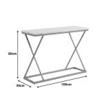 Konsolë Glimmer pakoworld arrë me metal të zi 100x30x80cm