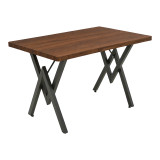 Tavolinë Vertex pakoworld WALNUT me metal të zi 110x70x72cm
