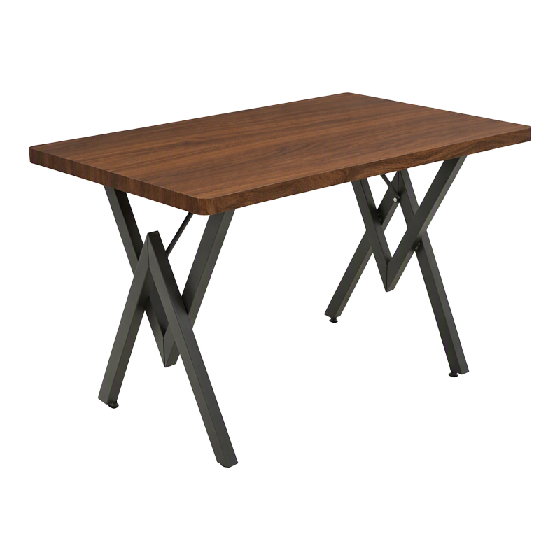 Tavolinë Vertex pakoworld WALNUT me metal të zi 110x70x72cm