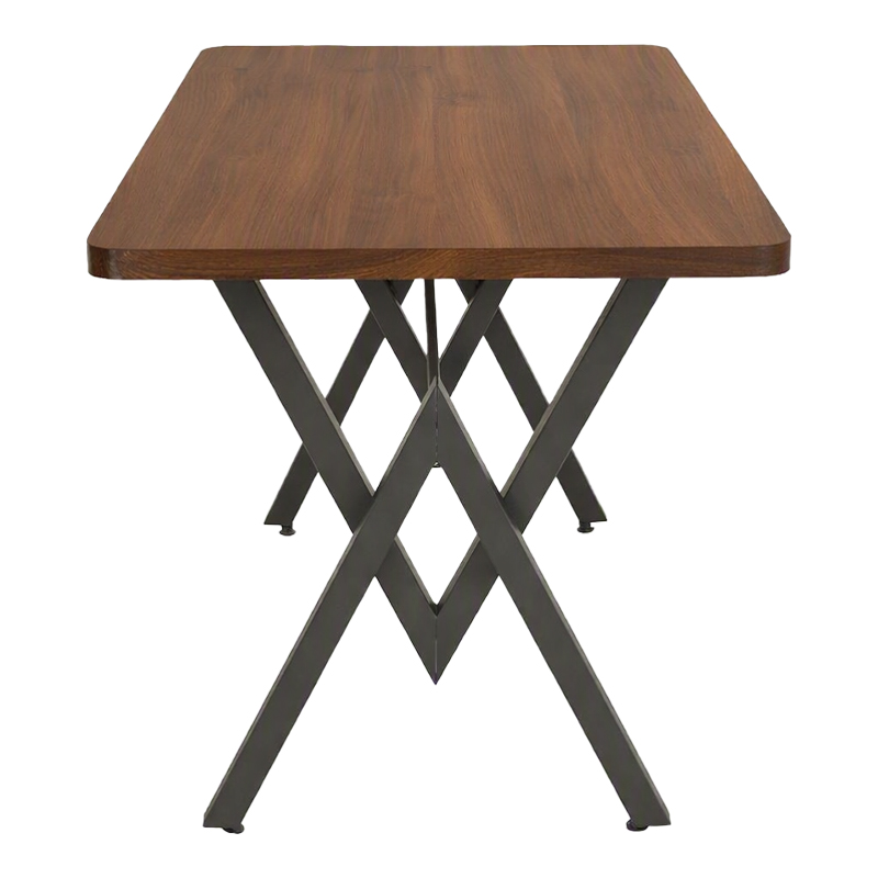 Tavolinë Vertex pakoworld WALNUT me metal të zi 110x70x72cm