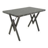 Tavolinë Vertex pakoworld mermer i zi dhe metal 110x70x72cm