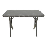 Tavolinë Vertex pakoworld mermer i zi dhe metal 110x70x72cm
