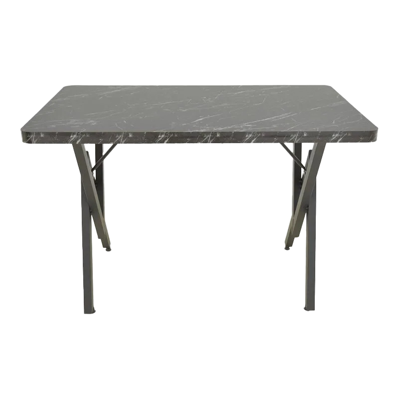 Tavolinë Vertex pakoworld mermer i zi dhe metal 110x70x72cm