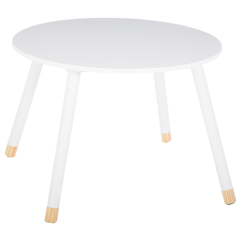 Tavolinë fëmijësh Playful pakoworld e bardhë-natyrale D60x43,5cm
