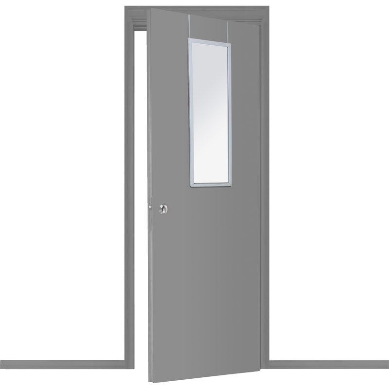 Pasqyrë dere PWD-0111 pakoworld polirezinë-argjend 34x1.7x94cmm