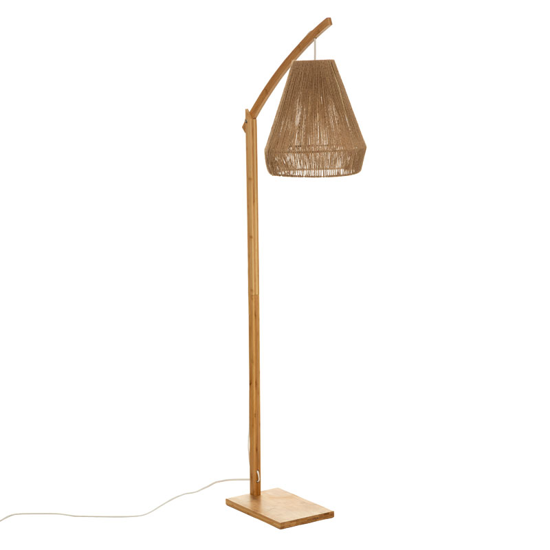 Llambë dyshemeje Sean pakoworld E27 60W bambu bezhë 52x30x158cm