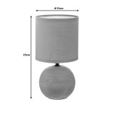 Llambë tavoline PWL-1210 pakoworld E14 60W qeramike kaki D13x25cm
