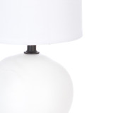 Llamba tavoline PWL-1210 pakoworld E14 60W qeramikë mat e bardhë D13x25cm