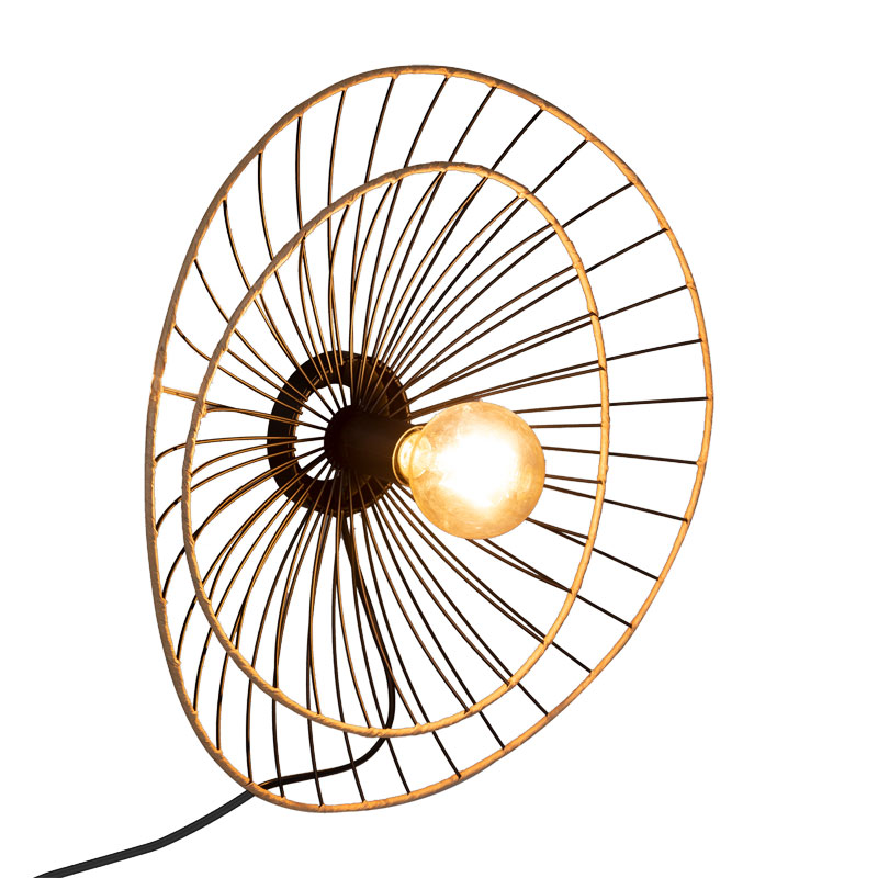 Llamba muri Alara pakoworld E27 40W ngjyrë ari-e zezë D45x11cm