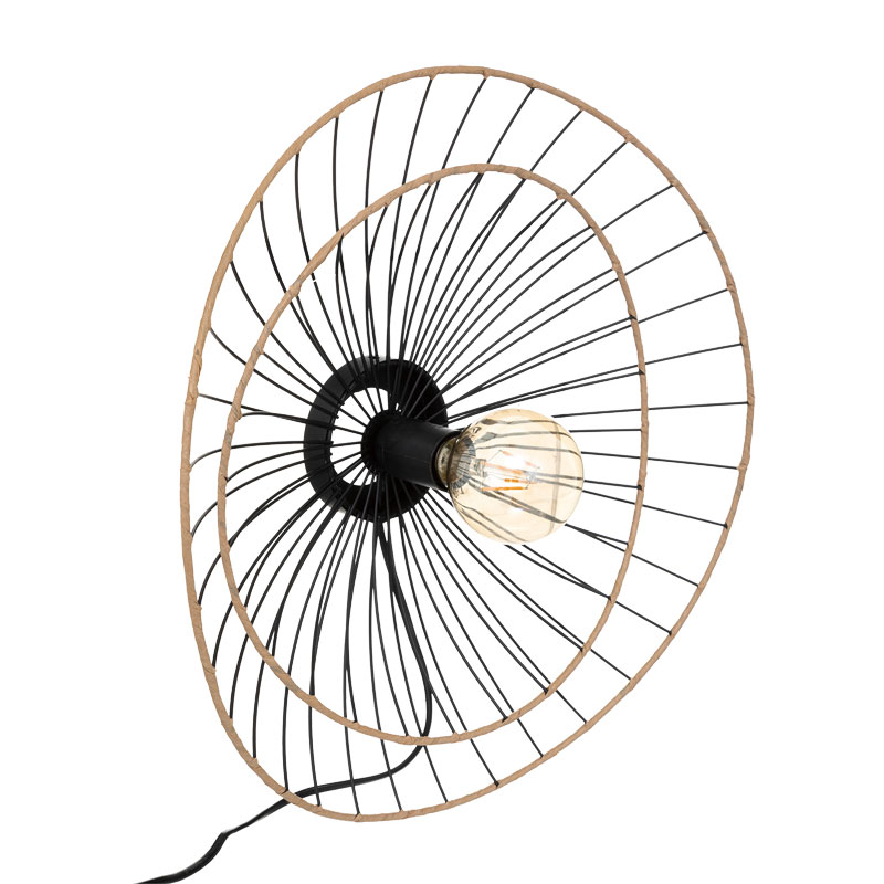 Llamba muri Alara pakoworld E27 40W ngjyrë ari-e zezë D45x11cm
