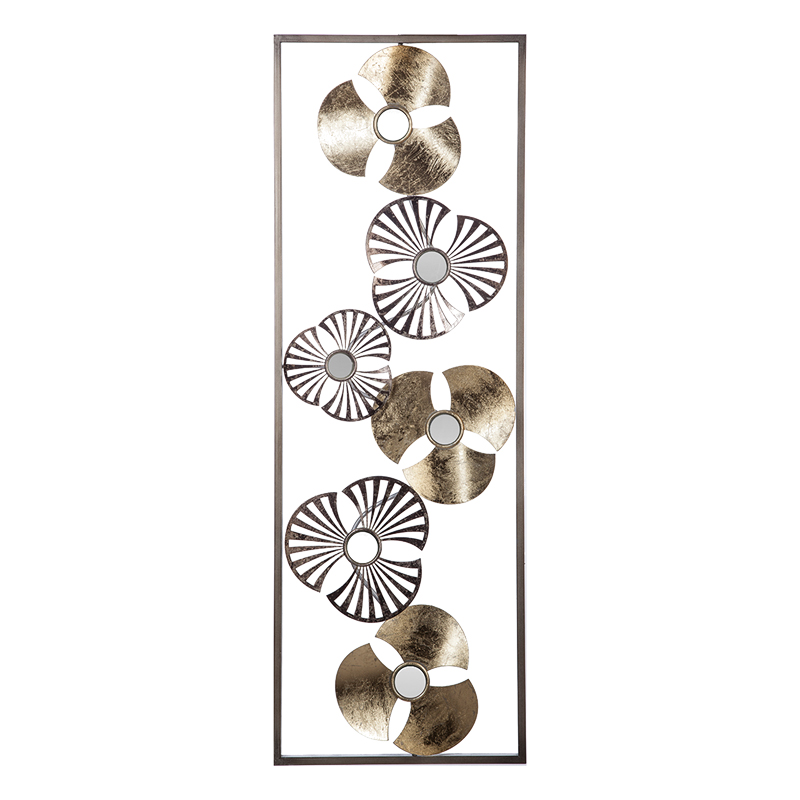 Dekor muri Blomma pakoworld metal i artë antik 31x3.5x90cm