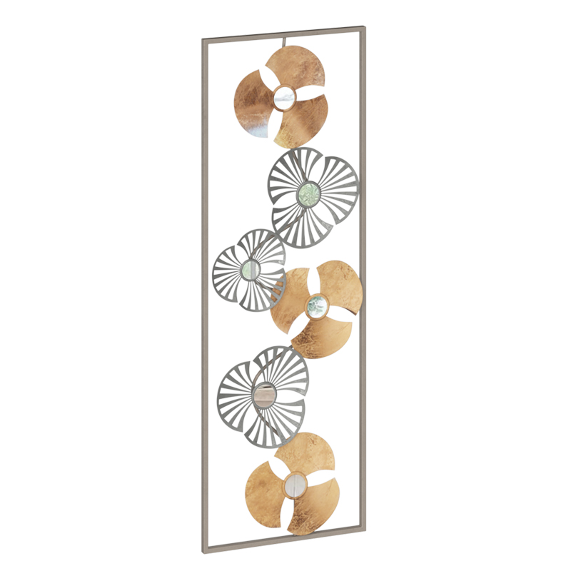 Dekor muri Blomma pakoworld metal i artë antik 31x3.5x90cm