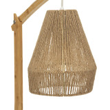 Llambë tavoline Sean pakoworld E27 40W bambu në nuancë bezhë 32.5x18x56cm