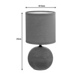 Llamba tavoline PWL-1210 pakoworld E14 qeramike në ngjyrë terrakote D13x25cm