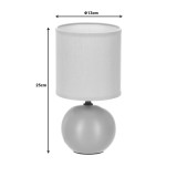 Llamba tavoline PWL-1210 pakoworld E14 qeramike në ngjyrë gri-kafe D13x25cm