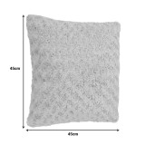 Jastëk dekorativ Luxir pakoworld në ngjyrë gri të çelur 45x45cm