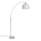 Llambë dyshemeje Fenxi pakoworld metalike në ngjyrë të bardhë-argjend 105x30x178cm