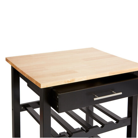 Karrocë-Raft Claude pakoworld mdf e zezë - natyrale 58x48x87.5cm