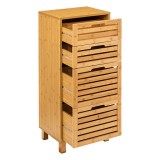Komodinë bambu Sicla pakoworld, nuancë natyrale 40x30x97.5cm