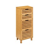 Komodinë bambu Sicla pakoworld, nuancë natyrale 40x30x97.5cm