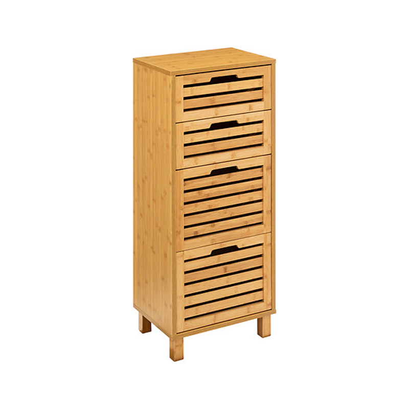 Komodinë bambu Sicla pakoworld, nuancë natyrale 40x30x97.5cm