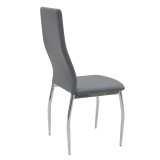 Set ngrënieje 5 copë Jacob-Jella pakoworld me karrige xhami gri pu 120x75x75.5cm