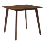 Set ngrënieje Benson - Toto pakoworld 5 copë 80x80x75cm në arrë - pëlhurë bezhë