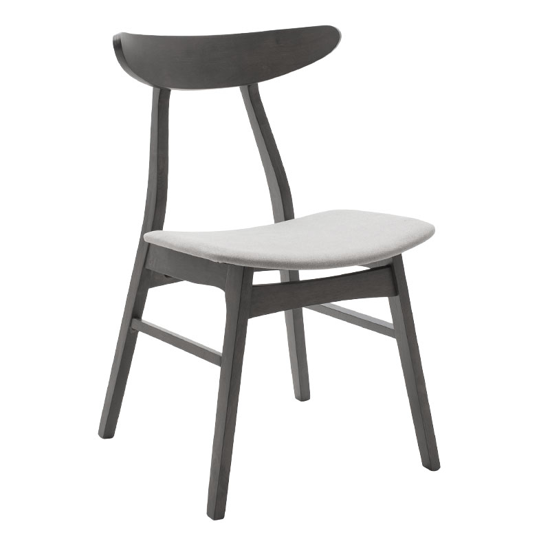 Set ngrënieje Benson - Orlean pakoworld 5 copë 80x80x75cm në gri rustike - pëlhurë gri