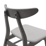 Set ngrënieje Benson - Orlean pakoworld 5 copë 80x80x75cm në gri rustike - pëlhurë gri
