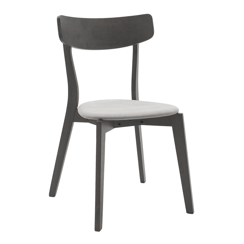 Set ngrënieje Benson - Toto pakoworld 5 copë 80x80x75cm në gri rustike - pëlhurë gri
