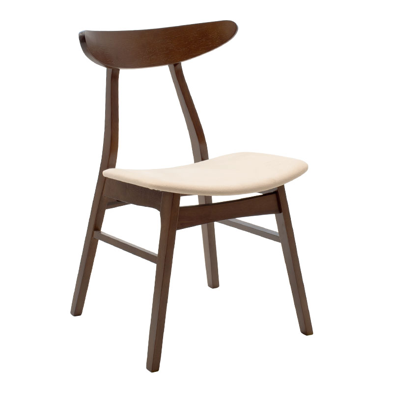 Set ngrënieje Benson - Orlean pakoworld 5 copë 120x80x75cm në arrë - pëlhurë bezhë