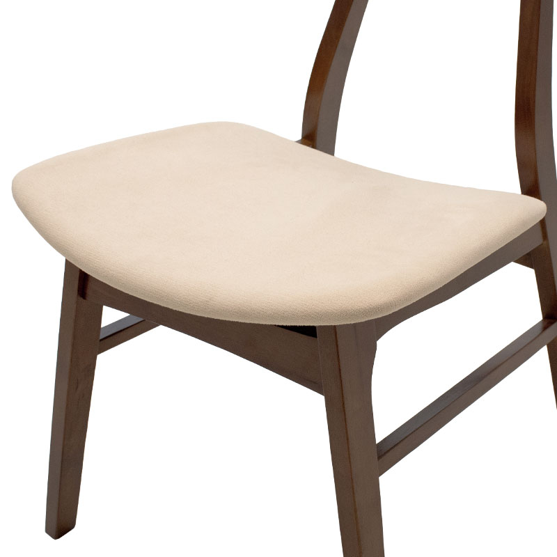 Set ngrënieje Benson - Orlean pakoworld 5 copë 120x80x75cm në arrë - pëlhurë bezhë