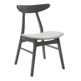 Set ngrënieje Benson - Orlean pakoworld 5 copë 120x75x75cm në rustik - pëlhurë gri