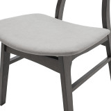 Set ngrënieje Benson - Orlean pakoworld 5 copë 120x75x75cm në rustik - pëlhurë gri