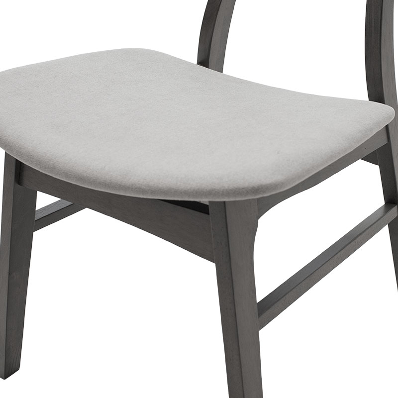 Set ngrënieje Benson - Orlean pakoworld 5 copë 120x75x75cm në rustik - pëlhurë gri