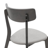 Set ngrënieje Benson - Toto pakoworld 5 copë 120x75x75cm në gri rustike - pëlhurë gri